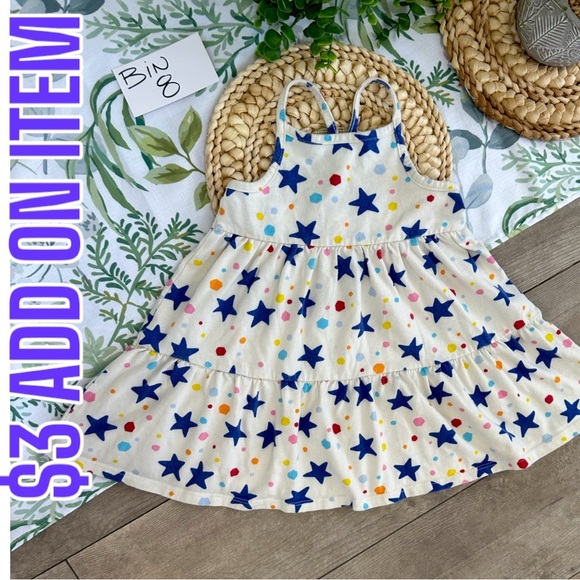 *Play Condition* Cat & Jack Toddler Girl Colorful Star Circle Print Dress 2T - Picture 3 of 13
